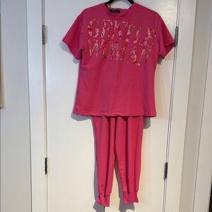 Gentle Woman Pink Comfy Track Set
